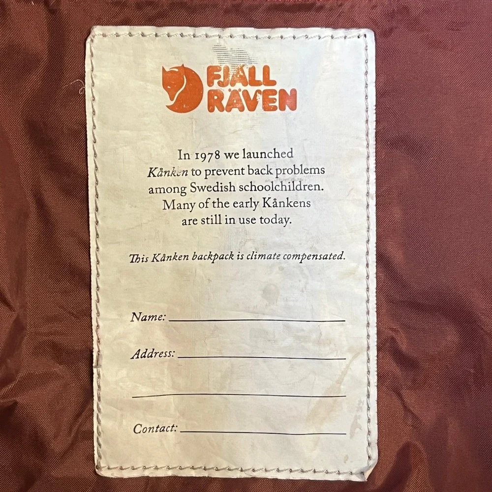 Fjallraven Kanken Classic Backpack Ox Red Burgundy 23510 Vinylon F Swedish Bag